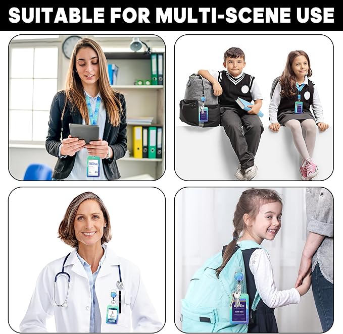 Cute ID Badge Holder with Lanyard Retractable Badge Reel Clip Funny Lanyards for ID Badges Name Tags Retractable Keychain for Teacher Doctor Student Women Men Nurse Accessories for Work (Turtle)