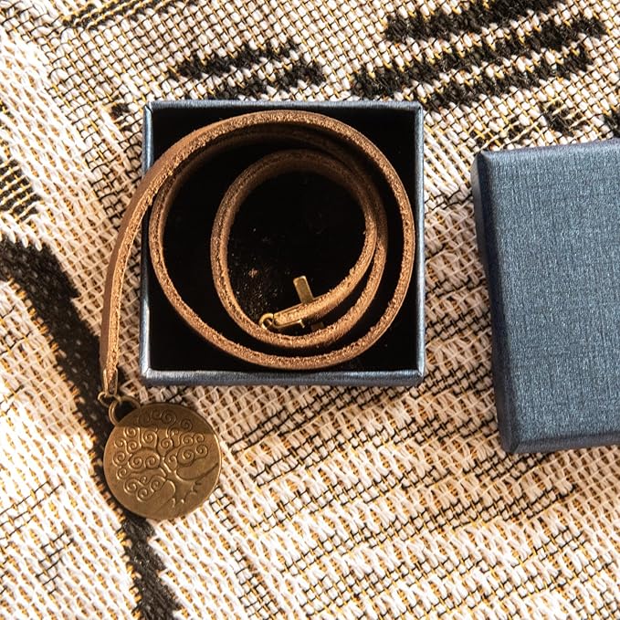 Bookmarks, Handmade Retro Cross Tree of Life Bible Bookmark with Long Leather Straps, Christian Saint Book Mark, Ideal Catholic Gift (Style 11)