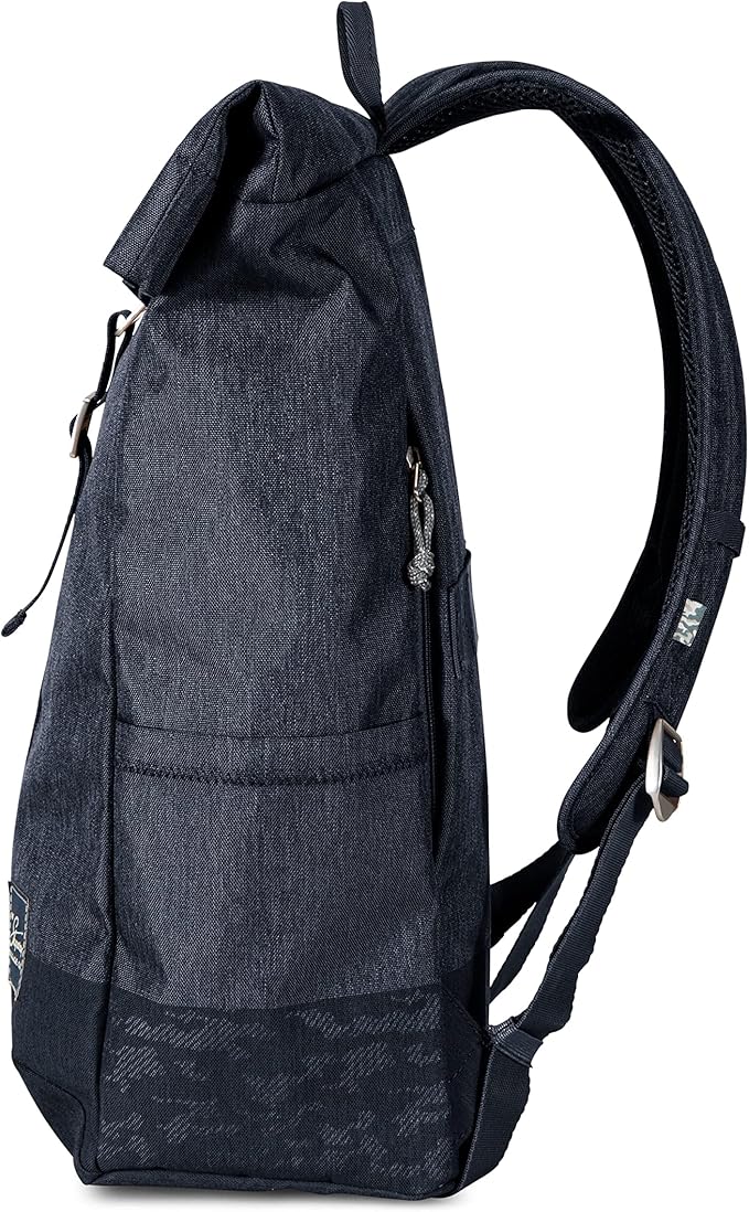 Skyway Luggage Rainier Rolltop Commuter Casual Daypack for Work or Hiking, Eco-Friendly, Made of 100% rPET Travel Laptop Bag for Women & Men, 20L, Tahoe Blue