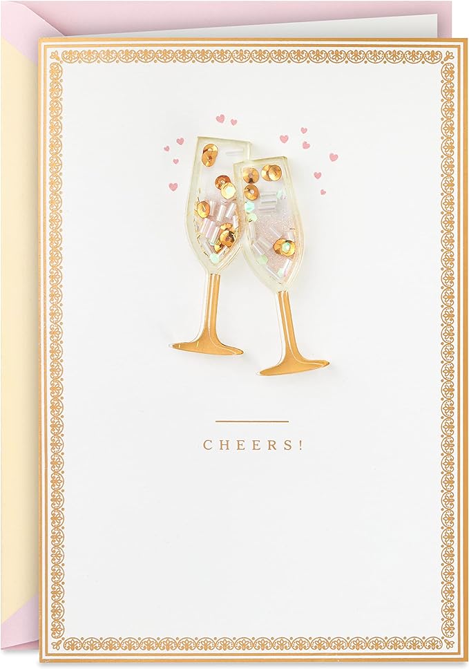 Hallmark Signature Anniversary Card for Couple (Champagne Cheers)