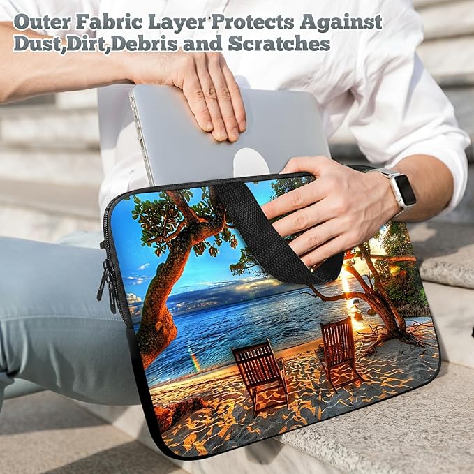 Universal Laptop Sleeve Tablet Case 12 inch, Sunset Tree Slim Carrying Case Durable Handbag Travel Laptop Bag for Surface Pro 9 8 7/Laptop Go 2 3, MacBook Air 11/12