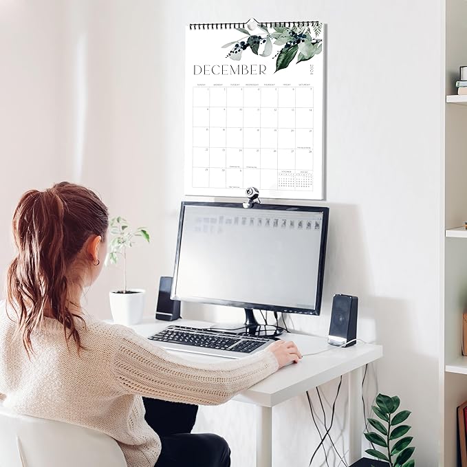 Aesthetic 2025 Wall Calendar - Runs from June 2024 Until December 2025 - The Perfect 2024-2025 Modern Greenery Calendar Planner for Easy Organizing