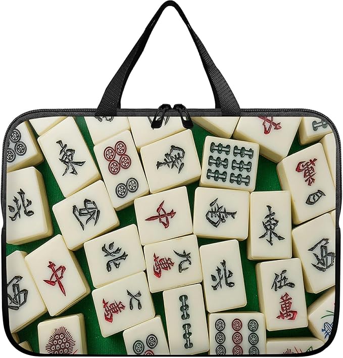 Universal Tablet Laptop Sleeve Case 10 inch, Mahjong Slim Carrying Case Durable Handbag Travel Laptop Bag for 7 to 10-inch Laptops/Notebook/Kids Tablet/ipad/eBook Readers