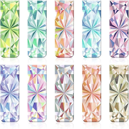 Zonon 10 Pieces Magnetic Bookmarks Magnet Page Markers Kaleidoscope Bookmarks Clips for Students Reading, Planners, Journals, Books