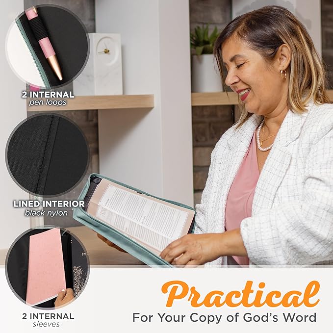 Christian Art Gifts Faux Leather Fashion Bible Cover: I Know The Plans I Have for You - Jeremiah 29:11 Inspirational Bible Verse, Debossed Floral Teal Design, Medium