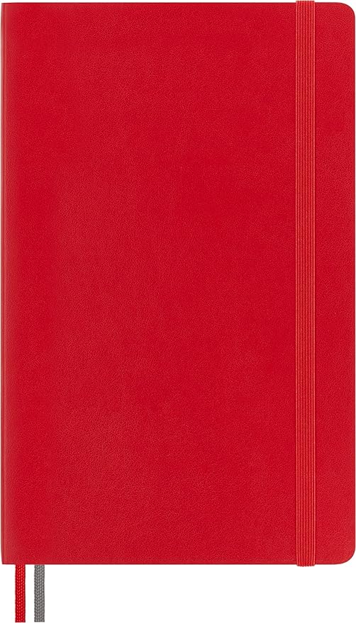 Moleskine Classic Expanded Notebook, Soft Cover, Large (5" x 8.25") Ruled/Lined, Red, 400 Pages