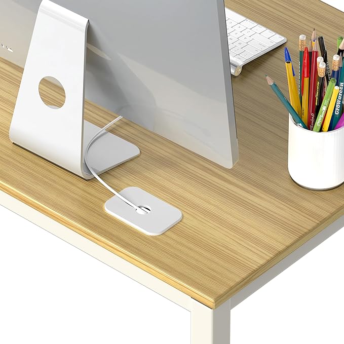 SHW 48-Inch Commercial-Grade Office Computer Desk, Oak