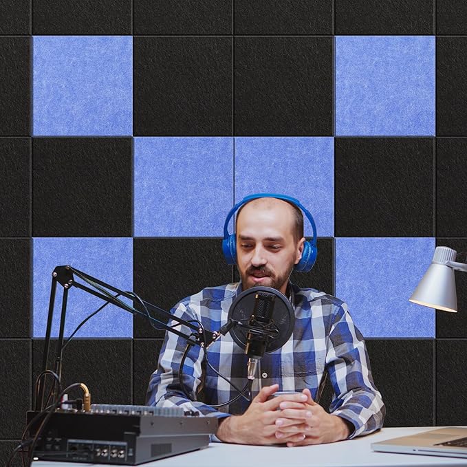 DOLLAR BOSS Large Cork Board for Wall 48" x 36" x 0.5" Bulletin Board 12 Packs Black Cork Board Tiles Self Adhesive Felt Wall Tiles with Pushpins, Corkboard for Office Pin Board Tack Board, Black