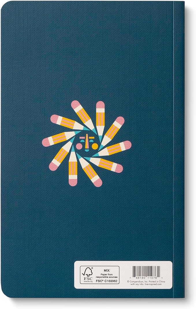 Compendium Softcover Journal – Remember, Ideas Become Things. – A Write Now Journal with 128 Lined Pages, 5″W x 8″H