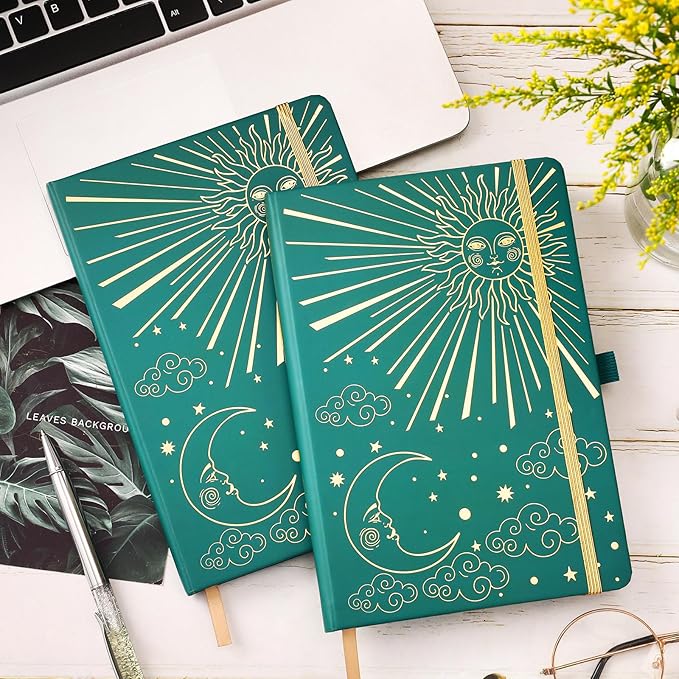 Frasukis Journaling Notebooks - Lined Journal with Thick Paper, 8.5" X 6.4", 144 Pages, Notebooks College Ruled, Banded with Exquisite Inner Pocket