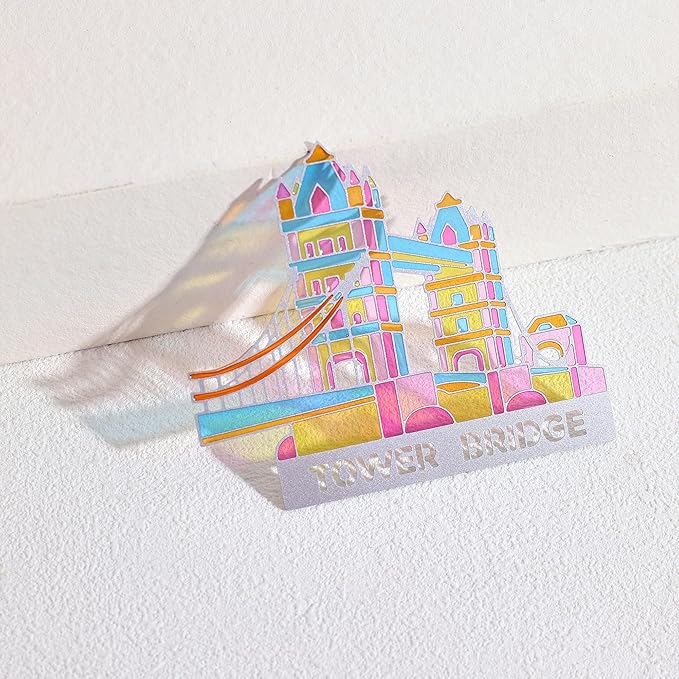 Metal Bookmarks with Transparent Design - Tower Bridge Book Mark for Readers, Aesthetic Book Markers for Kids, Teens, Teachers, Students, Gifts for Book Lovers, Writers, Reading Women & Men