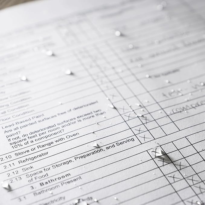 Rite in the Rain Weatherproof Loose Leaf Copier Paper, 2-4.625" x 7" White Loose Leaf Sheets Per 8.5" x 11" Main Sheet, 150 Sheet PK (No. LL8511)