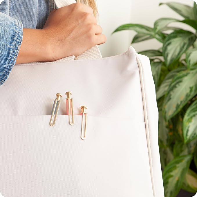 U Brands Monterey Ballpoint Pens, 6 Count, Bright Pastels, Soft Touch, Gold Details, Bold (1.0 mm) Point, Black Ink