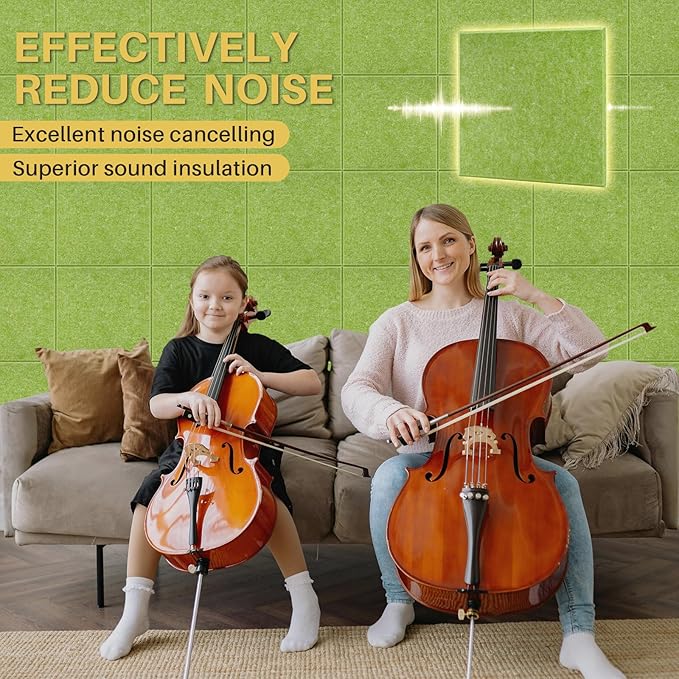 DOLLAR BOSS Large Cork Board for Wall 48" x 36" x 0.5" Bulletin Board 12 Packs Black Cork Board Tiles Self Adhesive Felt Wall Tiles with Pushpins, Corkboard for Office Pin Board Tack Board, Green