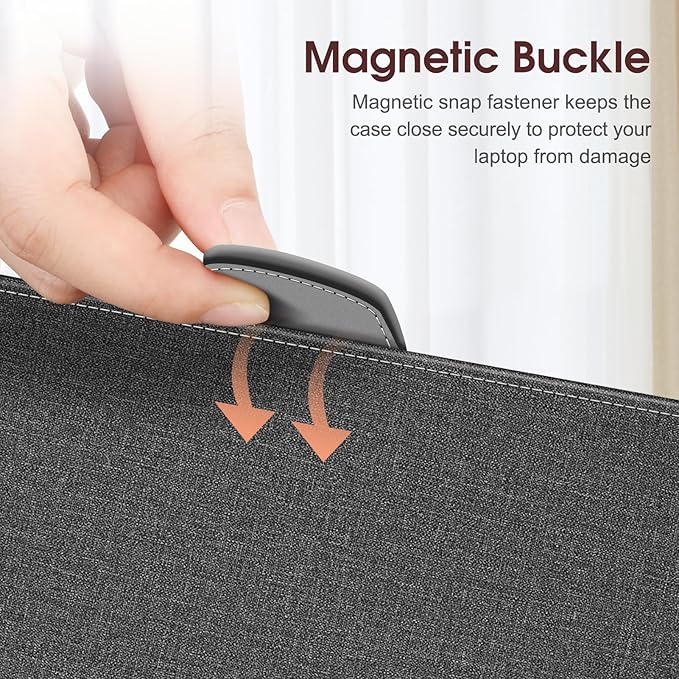 Fintie Sleeve Case for MacBook Air 15 Inch A3114 A2941 (2023 2024 Release), Premium PU Leather Folio Book Cover for MacBook Air 15.3" M2 M3 Chip with Liquid Retina Display and Touch ID, Gray