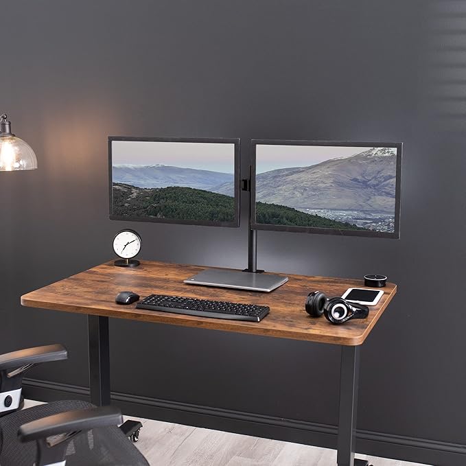 VIVO Universal 48 x 30 inch Solid One-Piece Table Top for Standard and Sit to Stand Height Adjustable Home and Office Desk Frames, Rustic Vintage Brown, DESK-TOP48-30N