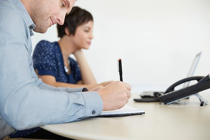 uni Roller Ball Stick Pens, 0.5 mm Micro Tip, Blue, Pack of 12