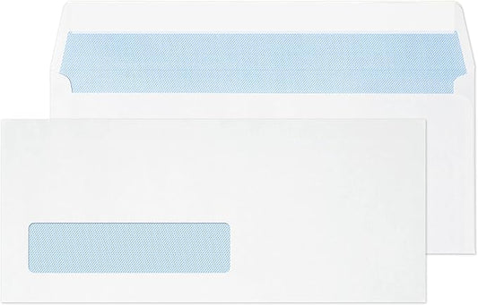 Blake Purely Everyday #10 Pack of 1000 Window Peel and Seal Envelopes (29216-76) White - 4 1/8" x 9 1/2"