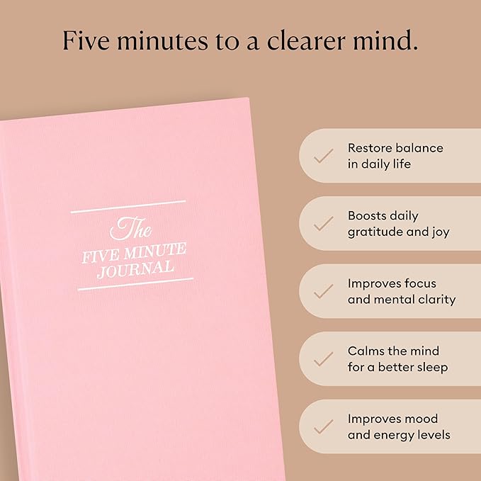 Intelligent Change: The Five Minute Journal - Daily Gratitude Journal for Happiness, Mindfulness, and Reflection - Undated Life Planner