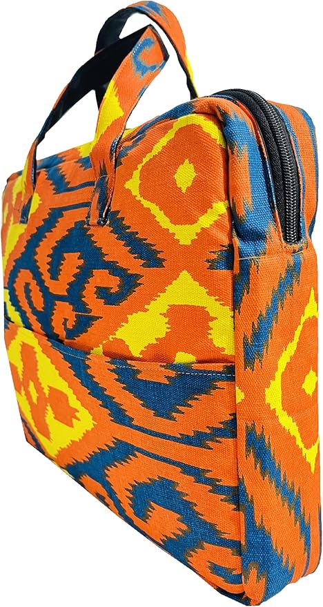 Neon Ikat print Laptop Bag for 13 to 15 INCHES LAPTOP FOR MACBOOK, IPAD AND WINDOWS LAPTOP