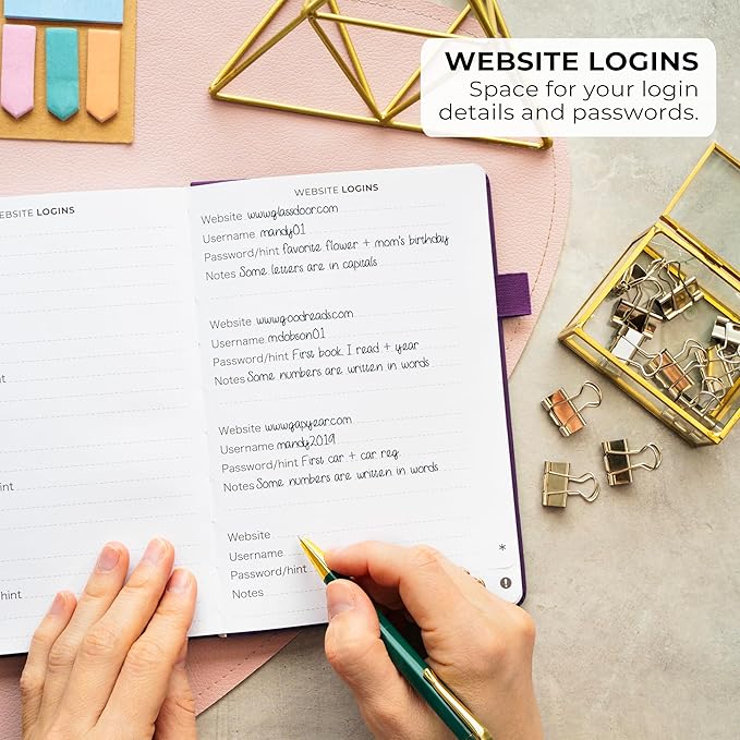 Clever Fox Address Book with alphabetic tabs - PU Leather Telephone and Address Book for Keeping Contacts Safe, Contact Organizer Journal, Medium Size (5.3″ x 7.7″) Hardcover, Purple