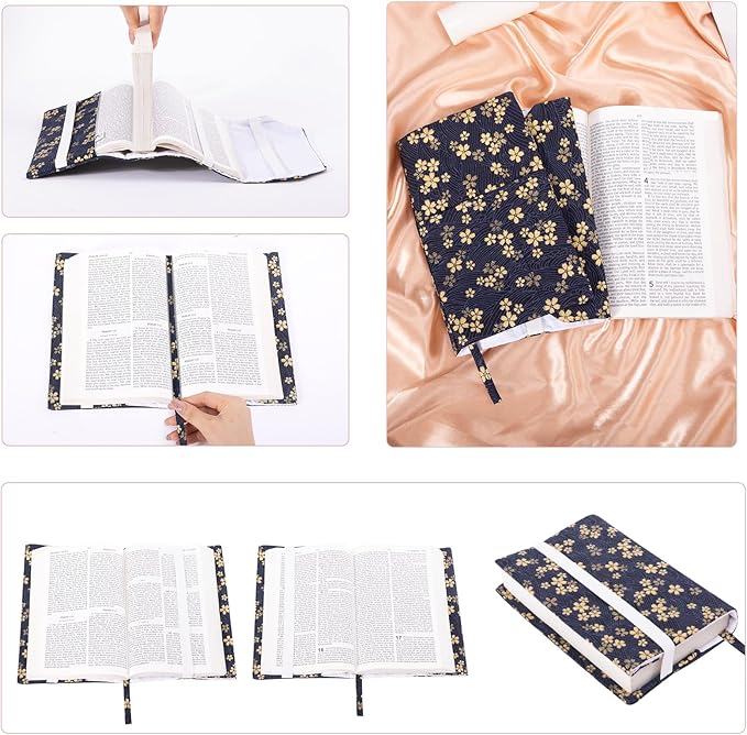 Book Covers - Fabric Dust Jackets for Books - Book Protector for Book Lovers - Book Covers for for Paperbacks,Hardcover,Bibles - Soft Cover Book Sleeve for AA Books