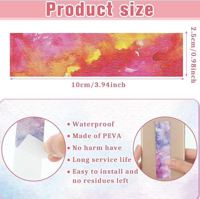 80 Pcs Anxiety Sensory Stickers with Inspirational Quotes Calm Textured Strips Relief Mental Health Stickers School Office Adhesive Sensory Tape Anti Stress Toys for Adults Teens (Trendy)