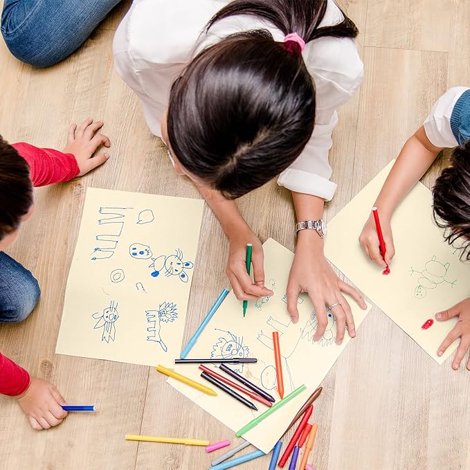 Fainne 150 Sheets Card Stock Paper, 67lb Cover Medium Weight Cardstock, 8.5 x 11 Inch Cream Paper for Crafts, Coloring, Announcements, Printing at School, Office, Home