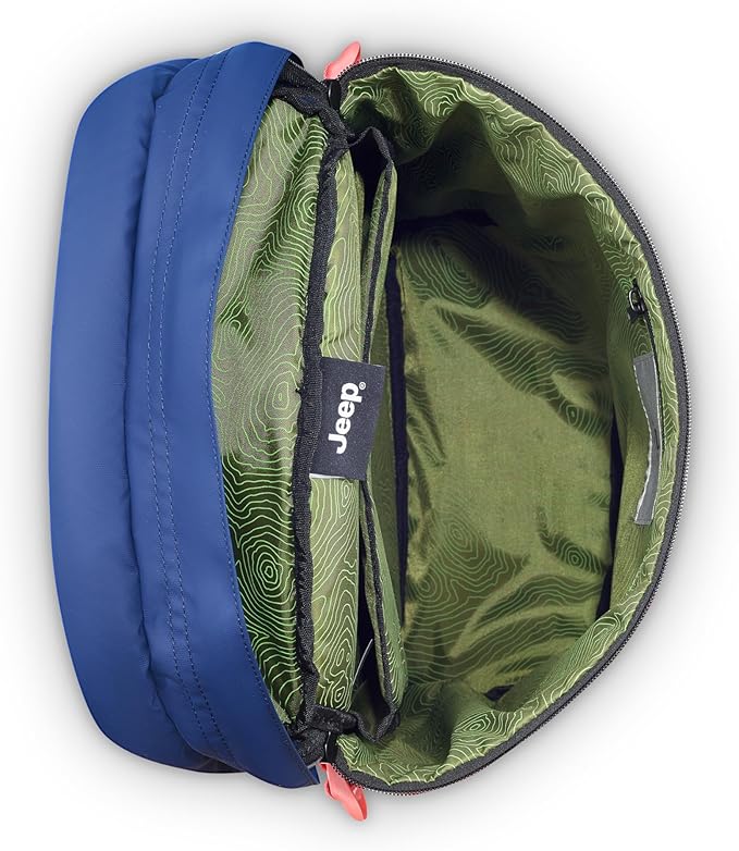 Jeep JS013C Cylindrical Travel Backpack, Navy, 17" Laptop