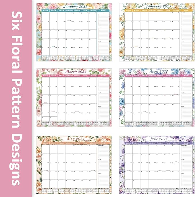 Ospelelf Calendar 2025-2026 Large Desk Calendar 22'' x 17'', Monthly Desktop Calendar, 18 Month Family Calendar, Use Jan 2025 - June 2026