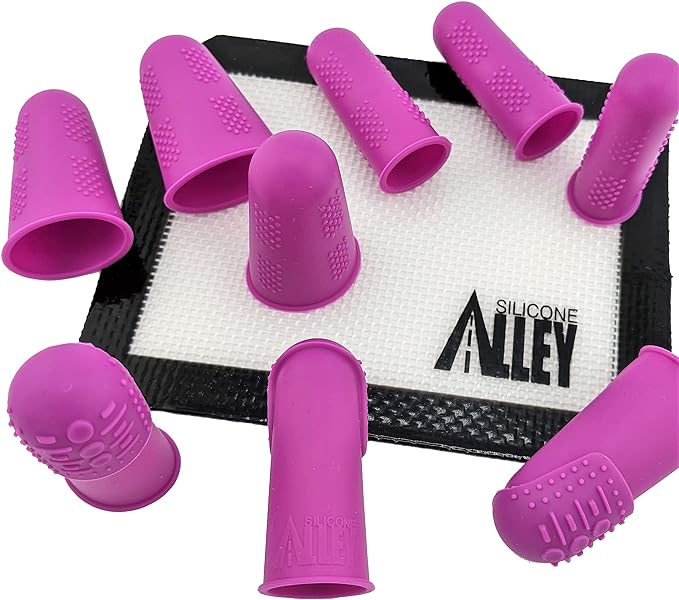 Finger Protectors | X-Thick Protection (3) - Medium Index | Standard Size Small (3) Medium (3) | Silicone Non-Stick Covers Hot Glue | Sewing | Wax Arts | Adhesives | Scrapbooking | Sticky Stuff