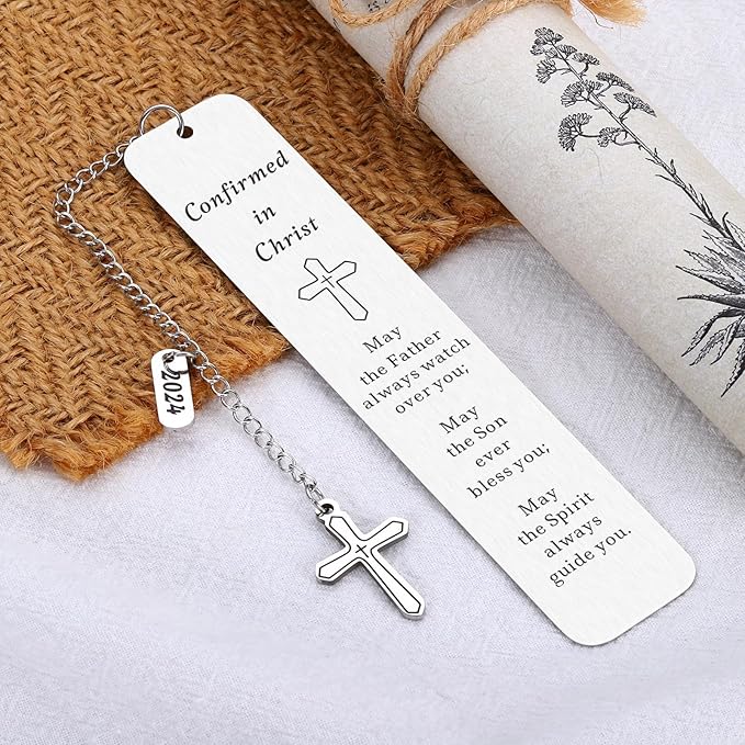 Confirmation Gifts for Teenage Girls Boys, Catholic Confirmation Gifts for Teens, First Communion Gifts, Christening Gifts, Baptism Christian Bookmarks Gifts, Religious Confirmation Bookmark Gifts