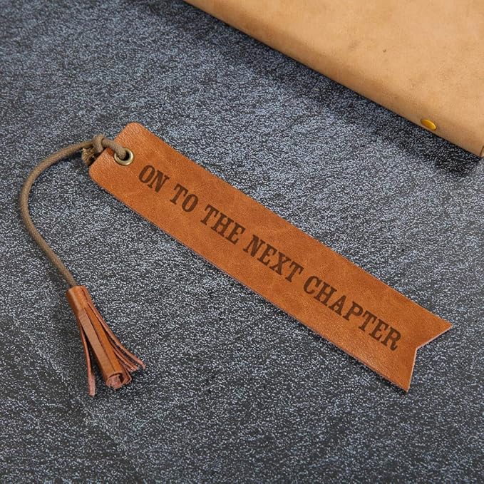 On to The Next Chapter Leather Bookmark Wedding Gift Wedding Favor Bookmark Wedding Reader (on to The Next Chapter)
