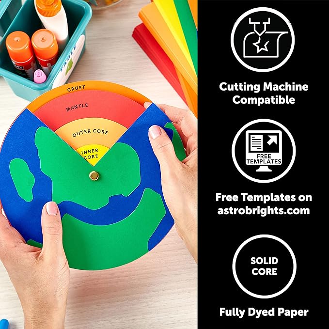 Neenah Astrobrights® Bright Color Paper, Letter Size Paper, 24 Lb, 30% Recycled, FSC Certified, Celestial Blue, Ream Of 500 Sheets