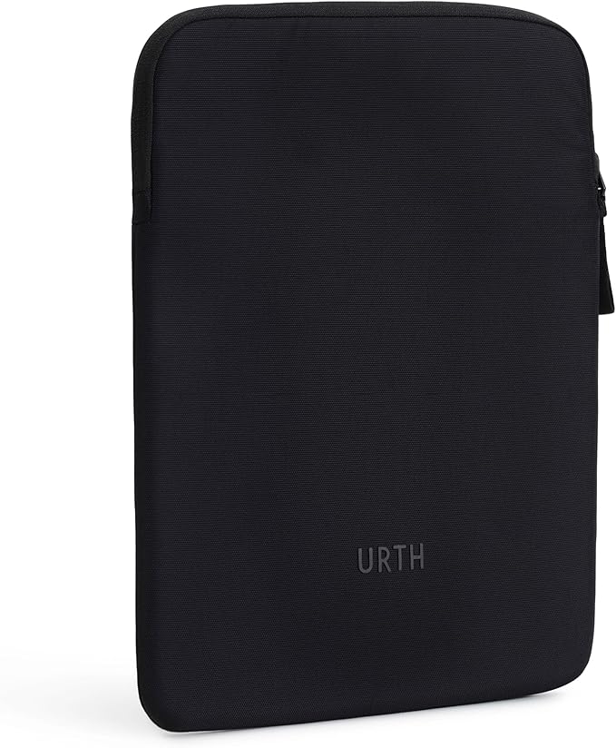 Urth Naos Laptop Sleeve - 13-14 Inch Padded, Water Resistant, Recycled Laptop Case Compatible with MacBook Air/Pro in Black