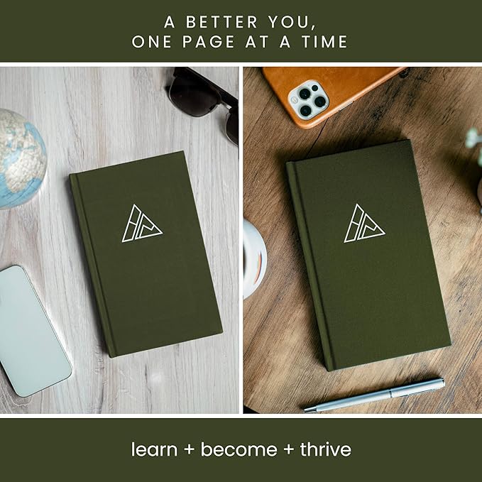 Self-Mastery Journal for Men - Gratitude Journal – 5 Minute Journal - Reflection Manifestation Journal for Mindfulness – Goal/Guided Gratitude Journal for Women & Men (Olive, Self Care Journal)