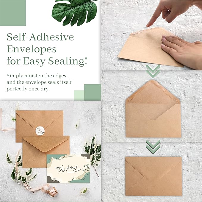 24 Pack Scented Thank You Cards with Kraft Envelopes & Matching Stickers, Scratch & Sniff Bulk Greeting Cards, 4x6 Inch Thank You Notes for Wedding, Business, Baby & Bridal Shower, Graduation, Funeral