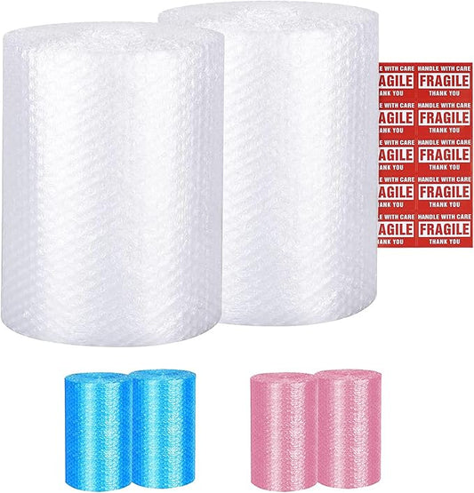 Yens Bubble Cushioning Rolls Packing Materials, 3/16" AIR Bubble,72 FT, 12 inch width Perforated every 12" (72 ft, Clear)