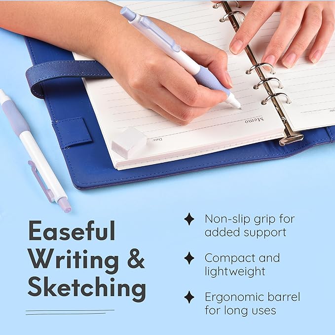 MozArt Cute Mechanical Pencil Set 0.7mm, 16PCS with 30 HB Lead Refills Drafting, Art, Drawing Supplies, Aesthetic Pastel Mechanical Pencils for Girls Writing