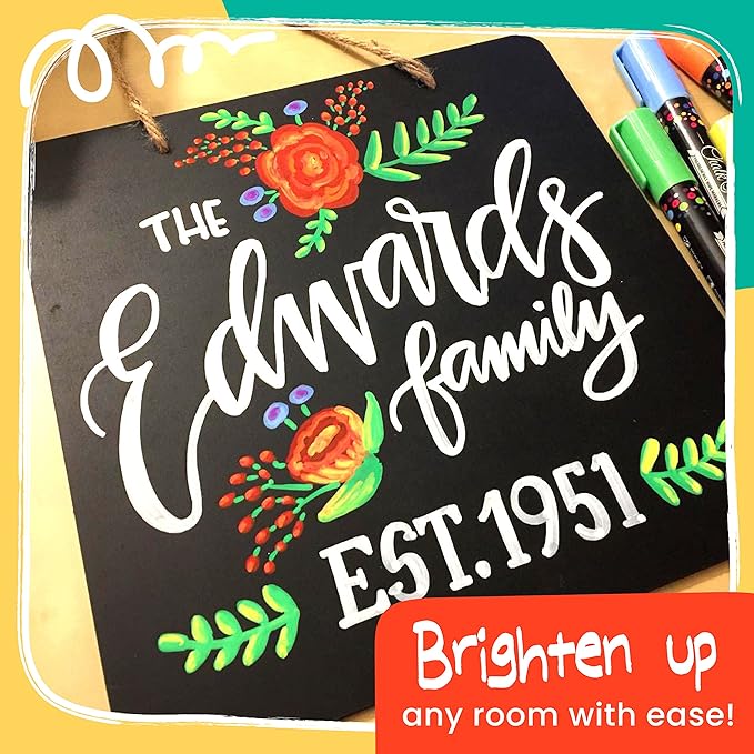 Chalkola Liquid Chalk Markers Erasable (10 Pack) w/Gold & Silver - Washable Paint Chalk Pens for Chalkboard Signs, Blackboard, Car Window, Bistro, Glass, Board - Neon Wet Wipe 6mm Reversible Bold Tip