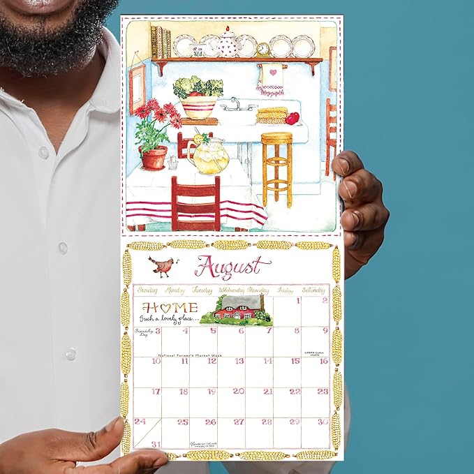 TF PUBLISHING 2025 Susan Branch Mini Calendar Case of 90 - Large Grids for Appointments and Scheduling - Vertical Monthly Wall Calendar - Home and Office Organization - Premium Matte Paper - 7"x7"