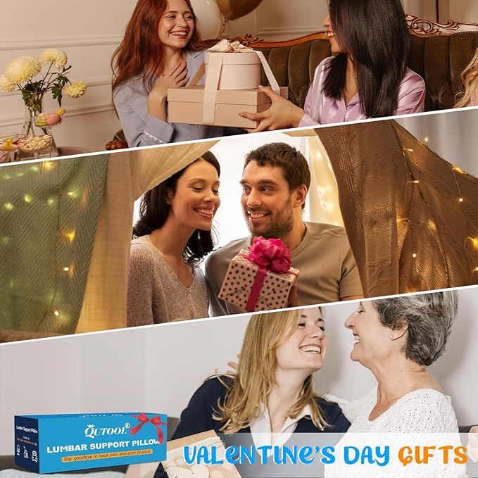 Elegant Lumbar Support Pillow for Office Chair - Ergonomic Back Support with Breathable 3D Mesh Cover, Ideal Gifts for Women,Birthdays & Holidays, Well-Suited for Office Chairs, Gaming Chairs (Black)