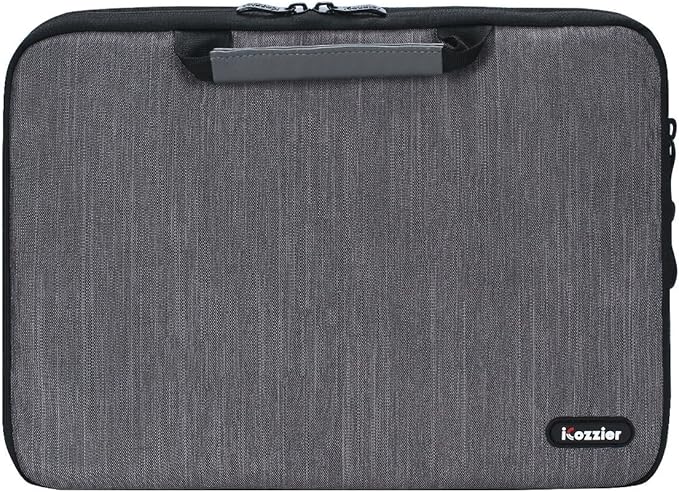 iCozzier 15-15.6 Inch Handle Electronic Accessories Strap Laptop Sleeve Case Bag Protective Bag for 15" MacBook Air/MacBook Pro/Pro Retina Sleeve – Grey