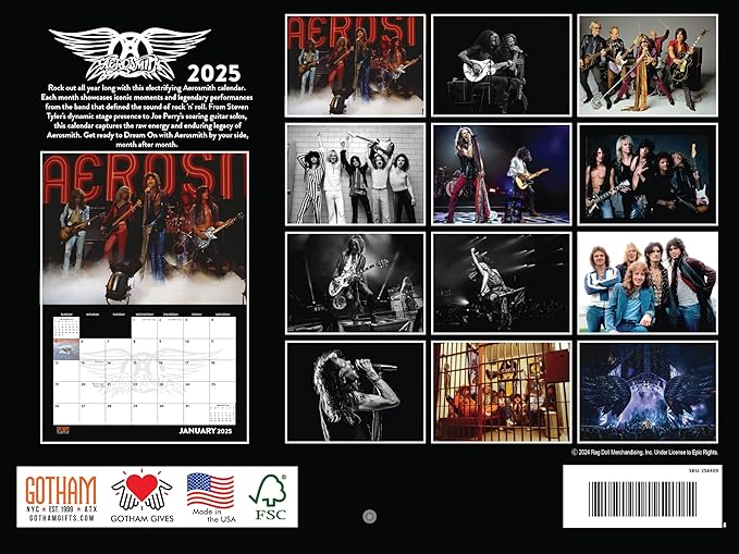 Rock Band Music 2025 Calendar | American Made In The USA