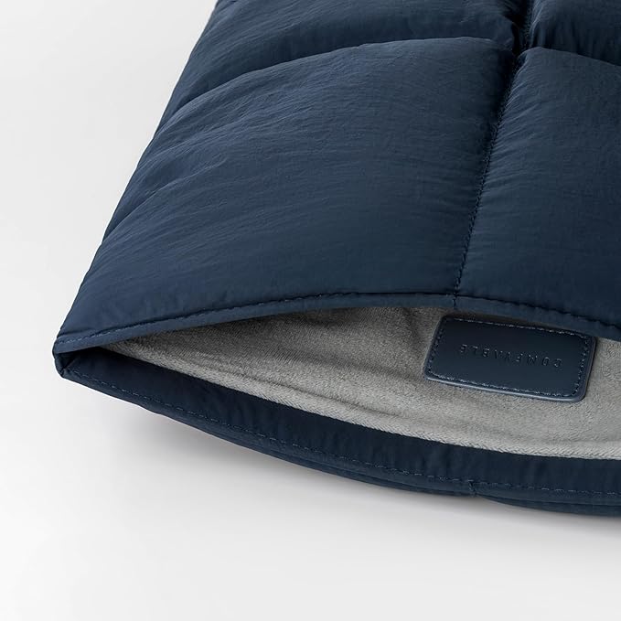 Comfyable Puffy Laptop Sleeve 13 Inch 14 Inch, Quilted Puffer Laptop Carrying Case for Women, Pillow Case Compatible for MacBook Air M3 2024 M2 M1, MacBook Pro M4 Pro/Max, 13 in 14 in Cover,Dark Blue