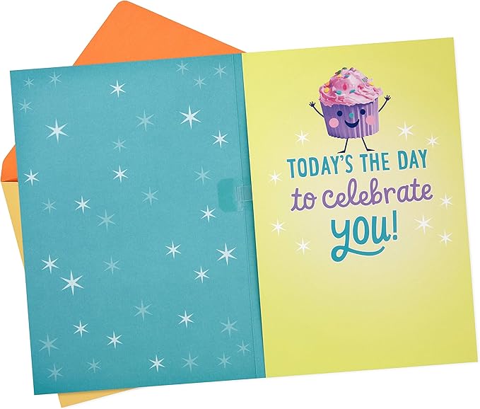 Hallmark Birthday Card for Girls with Sound (Cupcake, Plays Happy by Pharrell Williams)