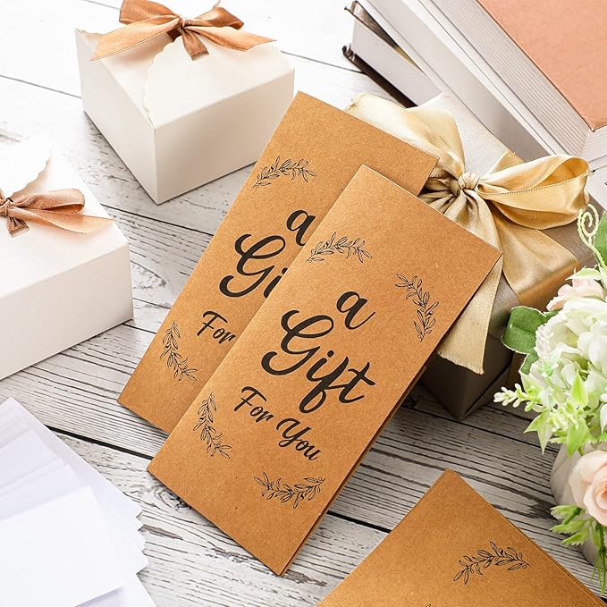 Sabary 200 Pcs Christmas Money Envelopes for Cash Gifts Set 100pcs 3.5 x 7.28 Inches a Gift for You Envelopes 100 White Envelope for Church Wedding Graduations Birthdays Certificate Currency Offering