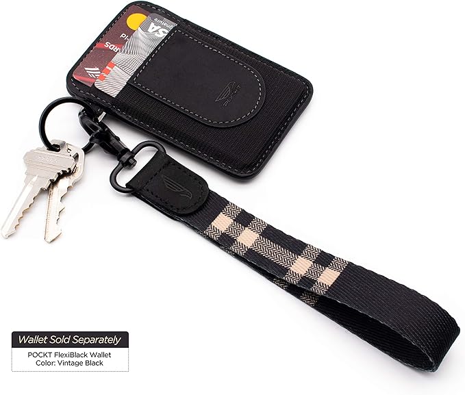 POCKT Lanyard for Keys Wristlet Strap Key Chain Holder for Men and Women - Cool Hand Wrist Lanyards for Keys and Wallets