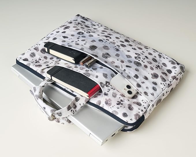 Maison d'Hermine Laptop Bag upto 15.6 inch Stain and water repellent Cotton canvas - Cheeta