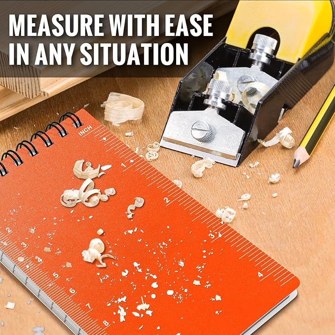 POPYOLA 4 Pack Waterproof Pocket Notebook, 3x5 Pocket Notepad, All Weather Mini Spiral Notepad, Write in the Rain Police Notepad with 100 Squared Pages for Outdoor Home Office School